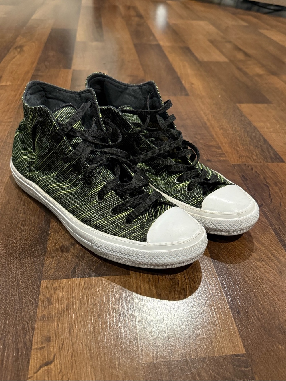 Converse Chuck Taylor All Star II Hi-Top textured black/green shoes (men’s 10.5)